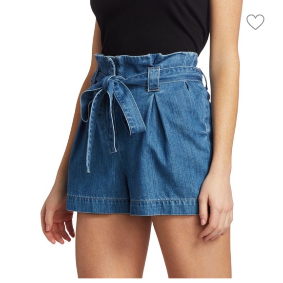 L'AGENCE Hillary Paperbag-Waist Denim Shorts - Picture 3 of 4